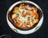 Foto del paso 4 de la receta: Corbatitas horneadas con berenjena, chorizos y queso mozzarella. JON STYLE