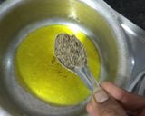 A picture of step 2 of Spinach Brinjal Potato Sabji.