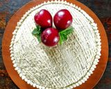A picture of step 3 of Plum cake with buttercream.