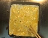 A picture of step 5 of Dashimaki Tamago (Japanese rolled omelete).