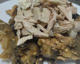 Foto del paso 4 de la receta: Berenjenas con pollo bbq🍗🍯🍆