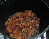 A picture of step 3 of Fried kienyeji vegetables.