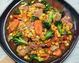 Foto langkah ke 4 dari resep Tumis Sayuran & Bakso Saus Tiram.