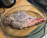 Une image de l'étape 5 de Gigot d'agneau mariné à la crème d'ail,romarin et basilic.