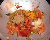 A picture of step 3 of Cauliflower Peas Kadhai Tadka.