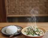 Foto langkah ke 4 dari resep Jangan Tempe Lombok Ijo (Sayur Tempe Cabe Ijo).