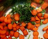 A picture of step 2 of My Carrot,Sweet Potato&Aubergine Soup with Roots,leaves,Stems🤩.