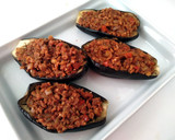Foto del paso 7 de la receta: Berenjenas rellenas con soja texturizada {receta vegana}