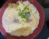 Hình bước làm 2 của món Cơm chiên trứng nấm măng tây sốt teriyaki