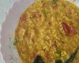 A picture of step 2 of Dahiwali mung daal Khichdi.