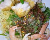 รูปขั้นตอนการทำที่ 5 ของ บะหมี่แคระเต้าหู้หมูกุ้งอบเกลือ