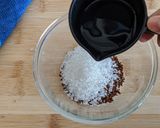 A picture of step 3 of Coffee cake mousse with yakult and honey glaze.