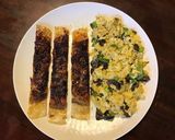 A picture of step 2 of California Farm Tofu Bacon and Tofu Scrambled Eggs.