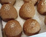 A picture of step 6 of Churma ladoo with jaggery (traditional Gujrati sweet).