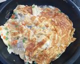 A picture of step 2 of Shrimp and Cheese Omelette.