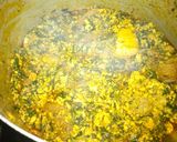 A picture of step 6 of Egusi and bitterleaf soup.
