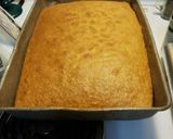 A picture of step 5 of (B.H.) Banana Pudding Poke Cake.