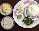 A picture of step 1 of Spinach Tikki.