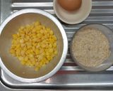 รูปขั้นตอนการทำที่ 1 ของ Overnight Oat Corn Egg Pancake
