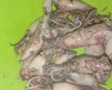 Foto langkah ke 1 dari resep Oseng cumi asin Cabai ijo.