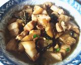 Hình bước làm 8 của món Ba Rọi Kho Cải Chua/ Braised Pork Belly w salted cabbage
