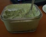 A picture of step 1 of Cilantro sauce dip.