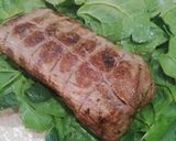 A picture of step 4 of Beef Wellington.