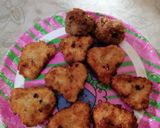 A picture of step 2 of Chicken and Mutton Nuggets for children.