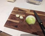 A picture of step 3 of Pasta in a pea sauce.