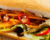 Hình bước làm 3 của món Bánh Mì Chay Kẹp Rau Củ Đơn Giản