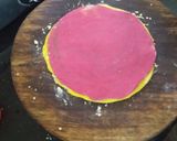 A picture of step 3 of Colourful Sweet Thandai Mathri.