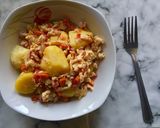 A picture of step 10 of Scrambled eggs with vegetables & potatoes.