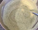 A picture of step 2 of Mint Mayo dip.