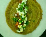 A picture of step 7 of Stuffed Moong Dal Wrap - Veggie & Paneer Stuffed Moong Dal Wrap.