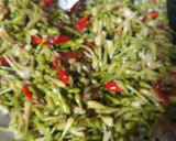 Foto langkah ke 4 dari resep Tumis Bunga Pepaya Teri (tips agar tdk pait).