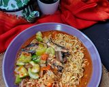 Foto langkah ke 6 dari resep Mie Sarden Bakso.