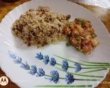 A picture of step 3 of Steam moong pulao.