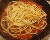 A picture of step 7 of Spaghetti with Tuna and Mushrooms.