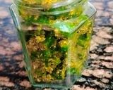 A picture of step 7 of Green Chilli pickle.