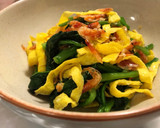 樱花虾·鸡蛋皮·凉拌菠菜（夏季厨房轻松料理）的食譜步驟10照片