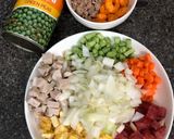 Hình bước làm 1 của món Cơm chiên dương châu