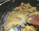 A picture of step 3 of Besan Laddu.