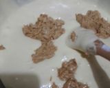 Foto langkah ke 3 dari resep Peanut Butter Steam Brownies.