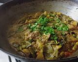A picture of step 3 of Bhogi bhaji.
