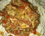 A picture of step 4 of White spaghetti with meat sauce.