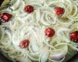 A picture of step 1 of Masoor daal with zeera rice.