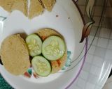 A picture of step 2 of Cucumber and cheese sandwich.