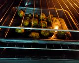 A picture of step 2 of Mint masala BBQ potatoes with cheesy white gravy.