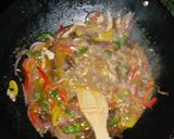 A picture of step 5 of Suya-spiced pasta stir-fry.