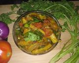 A picture of step 8 of Green Onions Potato Tomato Sabji.